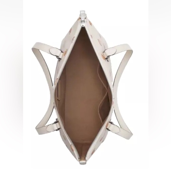 New Coach CV268 Gallery Tote Bag with Snail Print Chalk multi - Picture 4 of 5